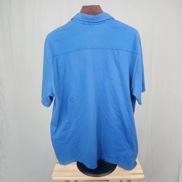 Tommy Bahama Men’s Polo Shirt Size XL Blue Pima Cotton Embroidered Made in Peru - Picture 2 of 4